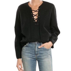 Vince Wool & Cashmere Lace Up Sweater, Small